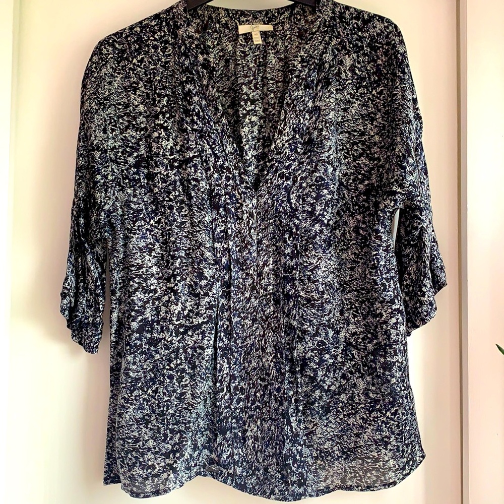 Joie 100% Silk Marble like print blouse XS